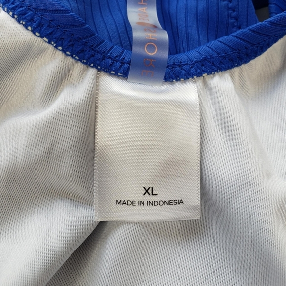 Shade & Shore | NWT Sapphire Blue Open Front One Piece Swim Suit Women's XL - Picture 7 of 9